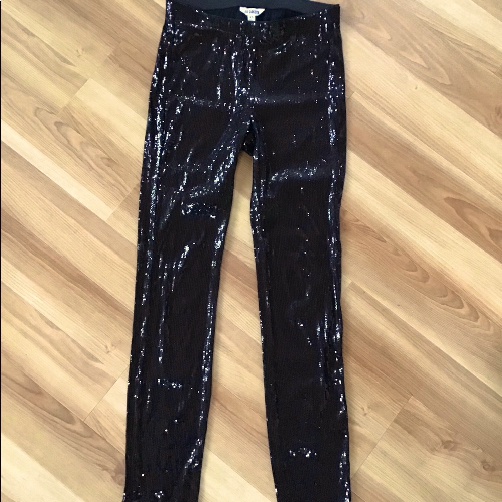 Black sequin leggings